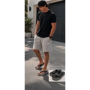 Crocs Band Flip Flops Black & White Flip Flops (Sz. 9M / 11W)